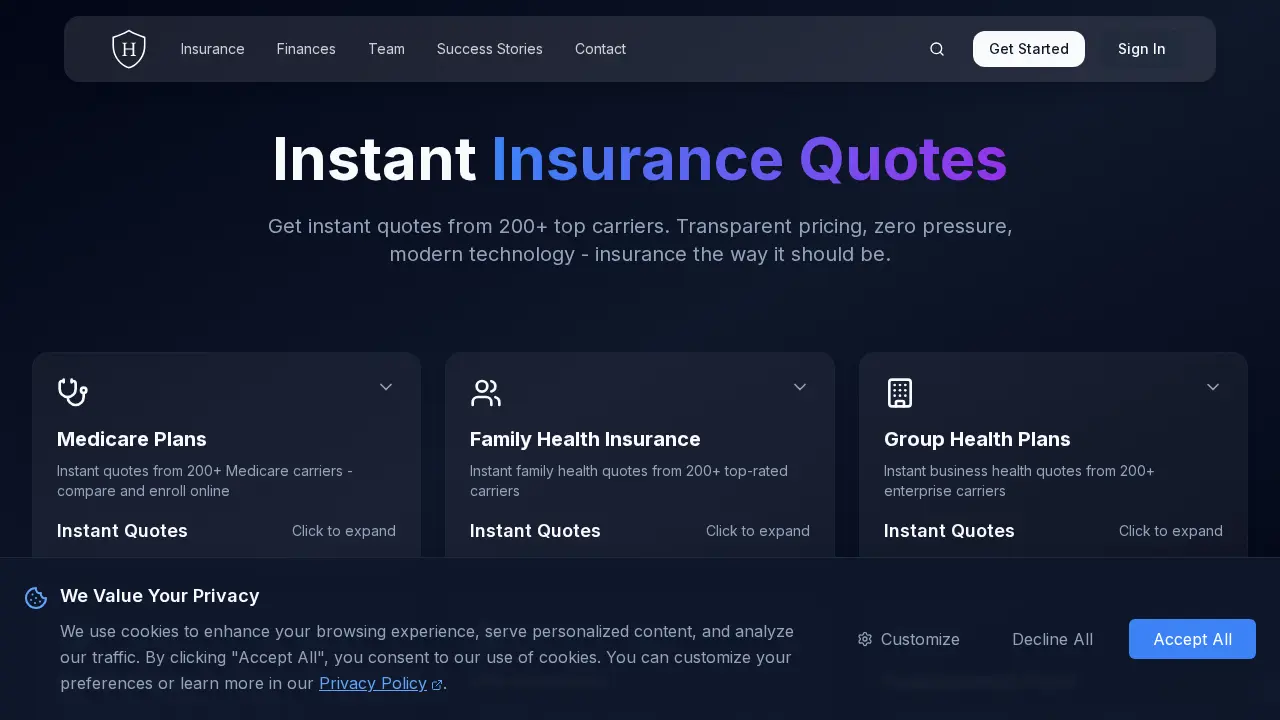 Hawkins Insurance Group page