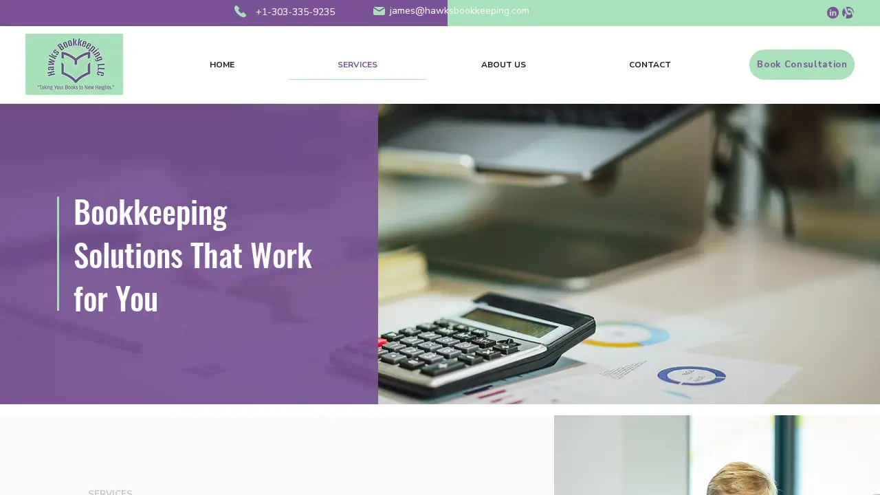Hawks Bookkeeping LLC page