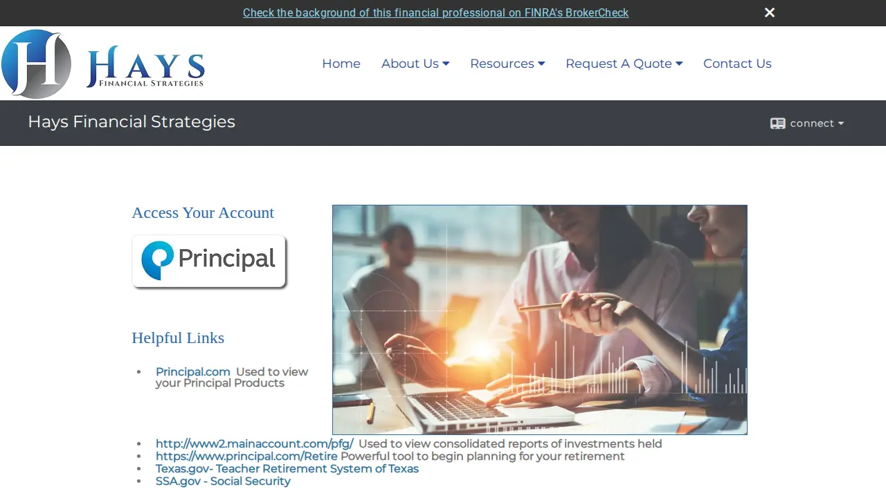 Hays Financial Strategies page