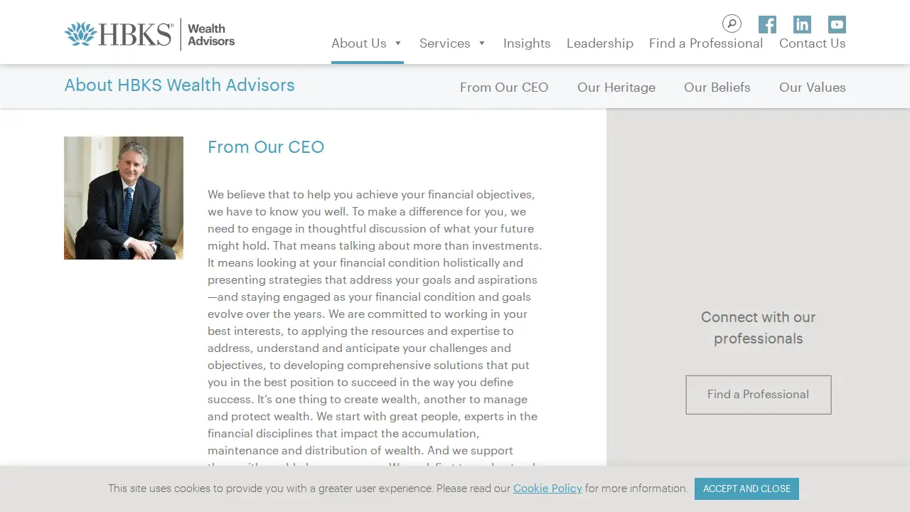 HBKS Wealth Advisors page