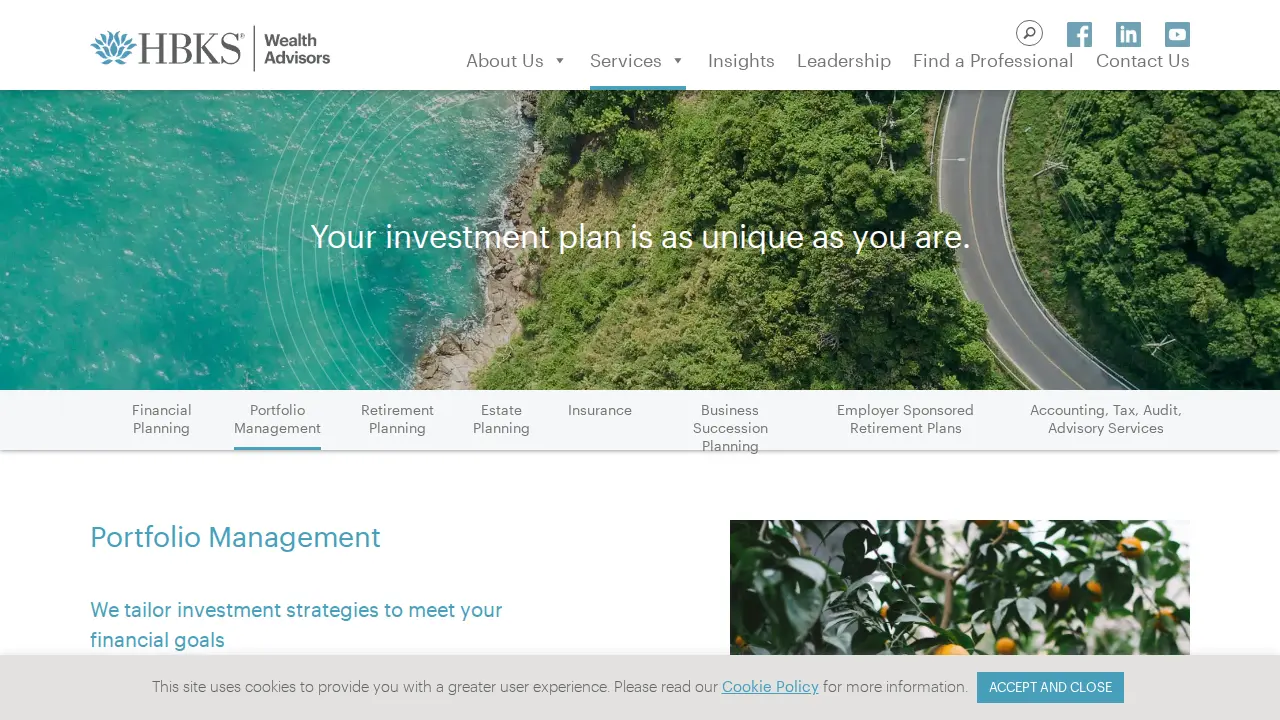 HBKS Wealth Advisors page