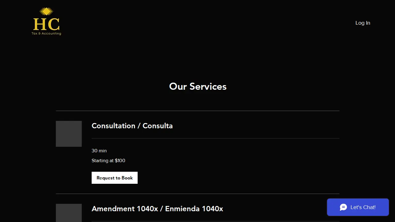 H&C Tax and Notary Services page