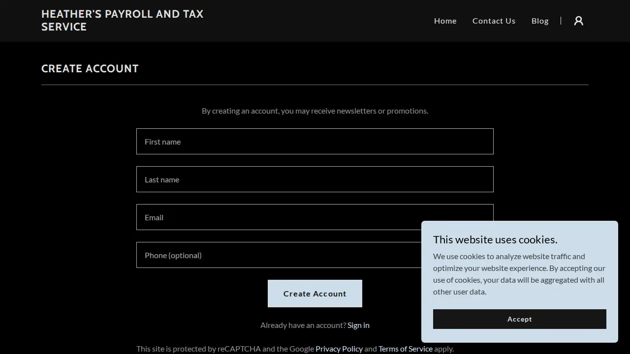 Payroll and Taxes by Heather page
