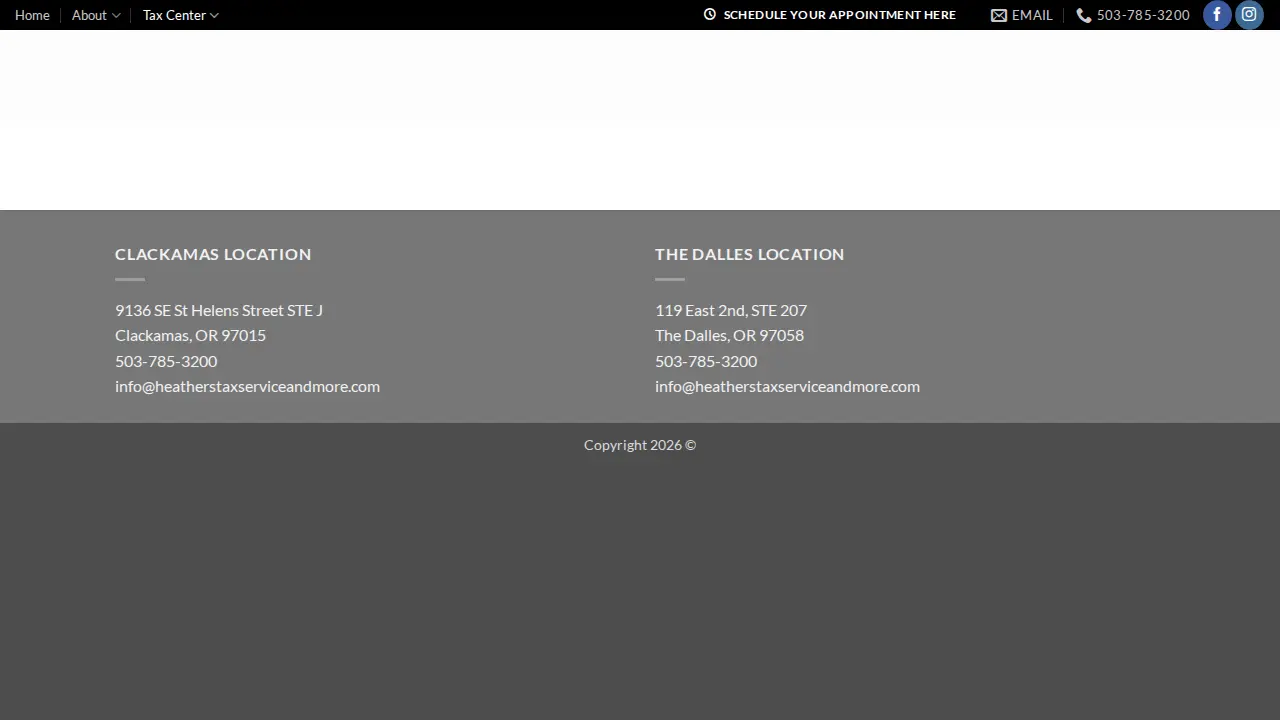 Heather's Tax Service and More page