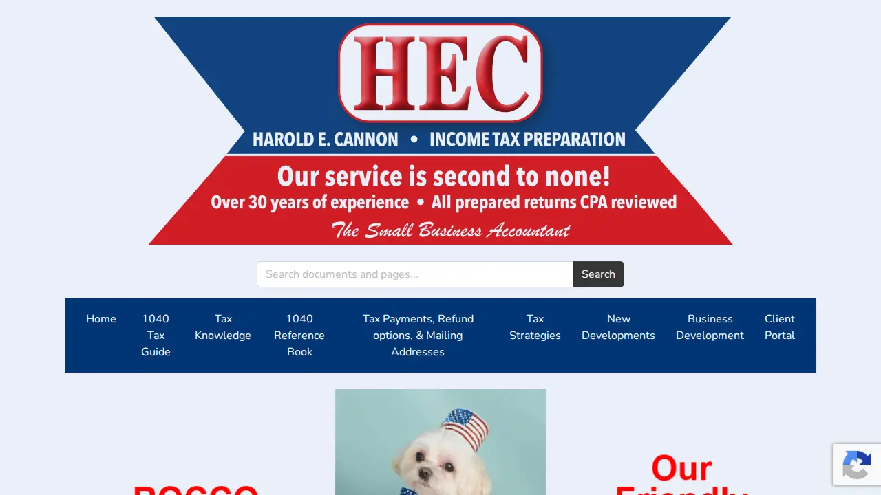 HEC Tax Services website