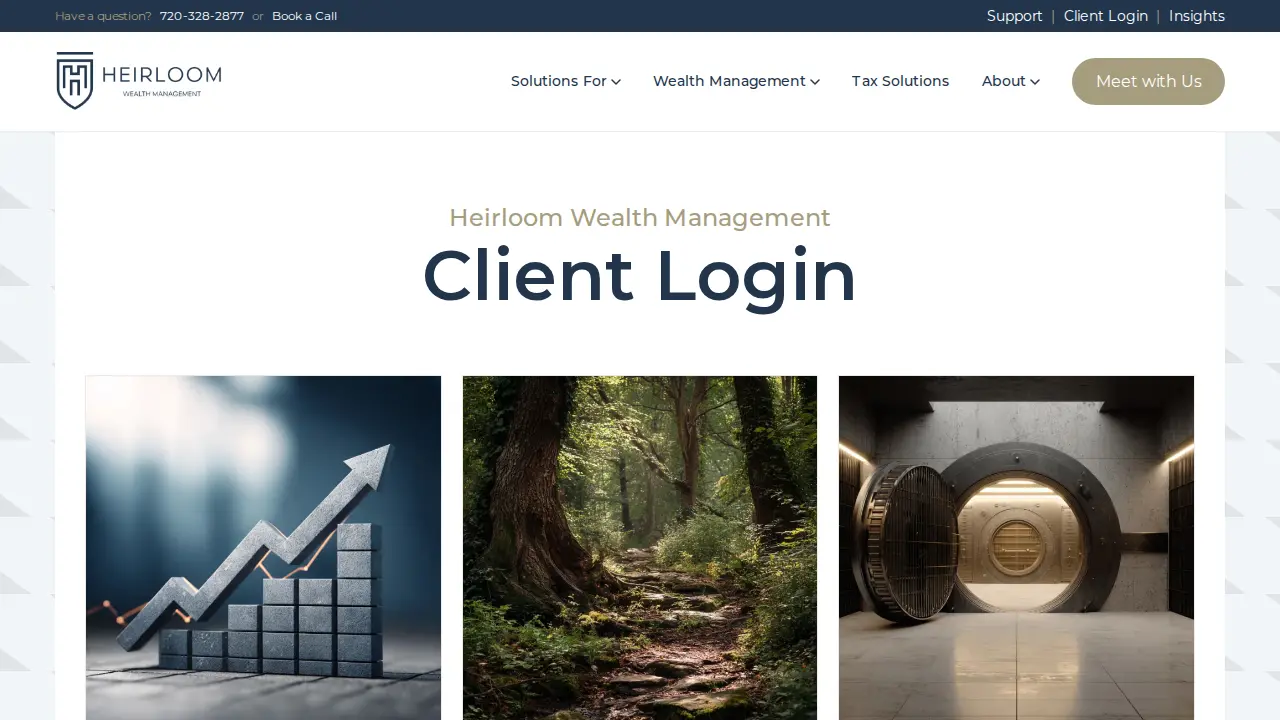Heirloom Wealth Management page