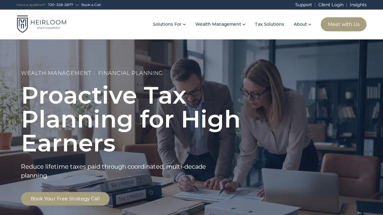 Heirloom Wealth Management page