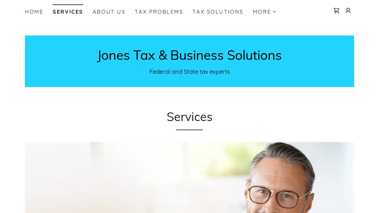 Jones Tax & Business Solutions page