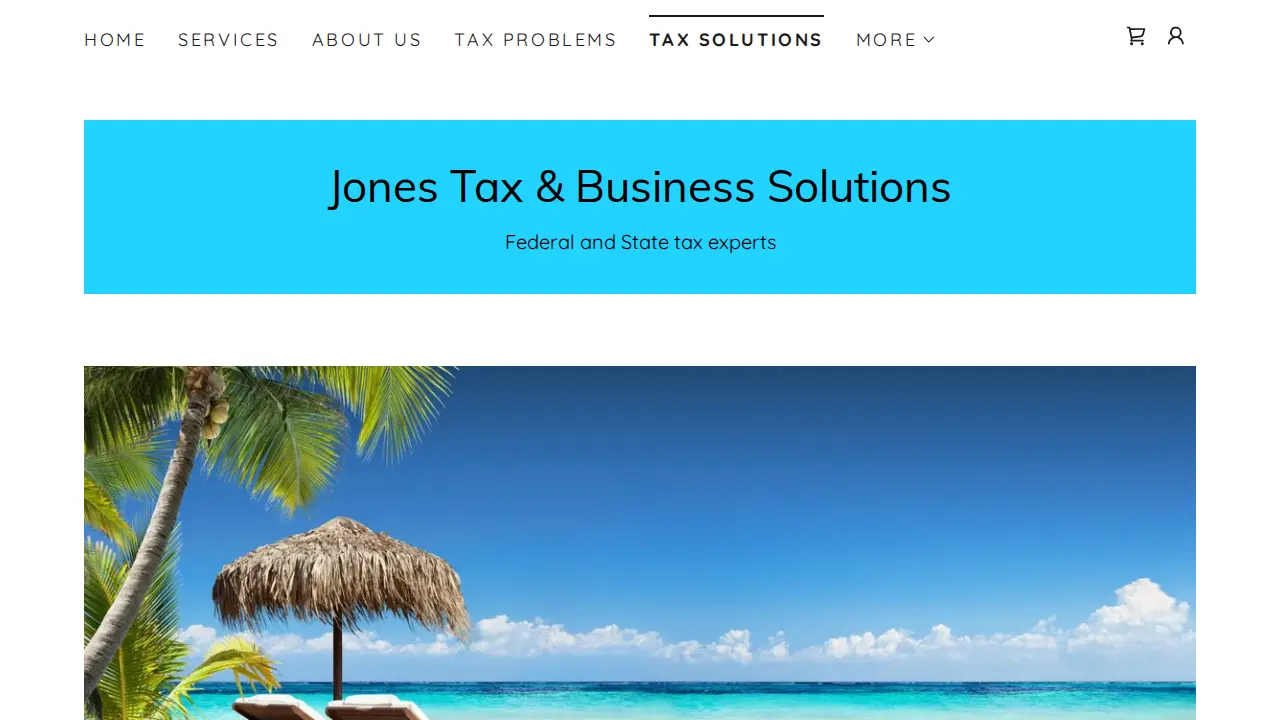 Jones Tax & Business Solutions page