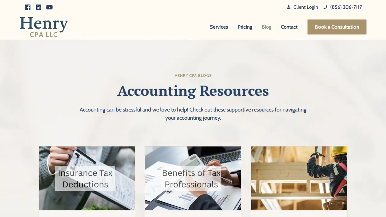 Henry CPA LLC page