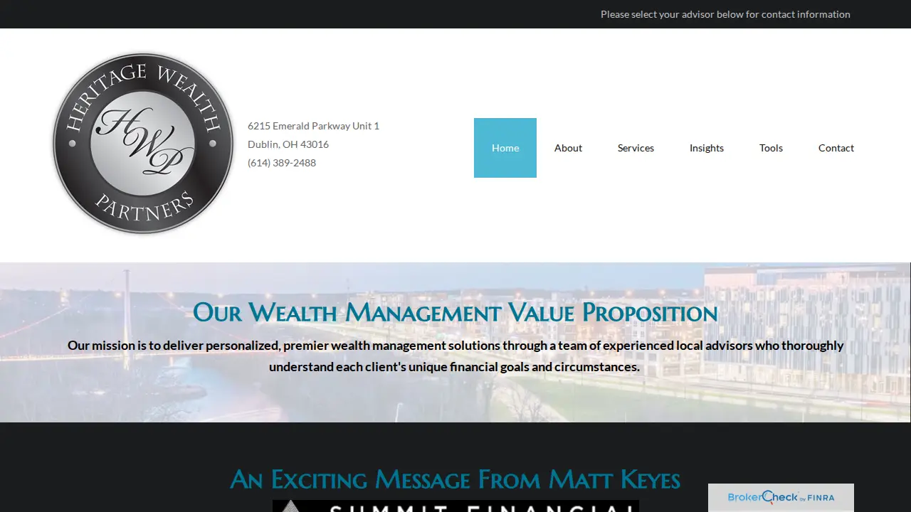 Heritage Wealth Partners page