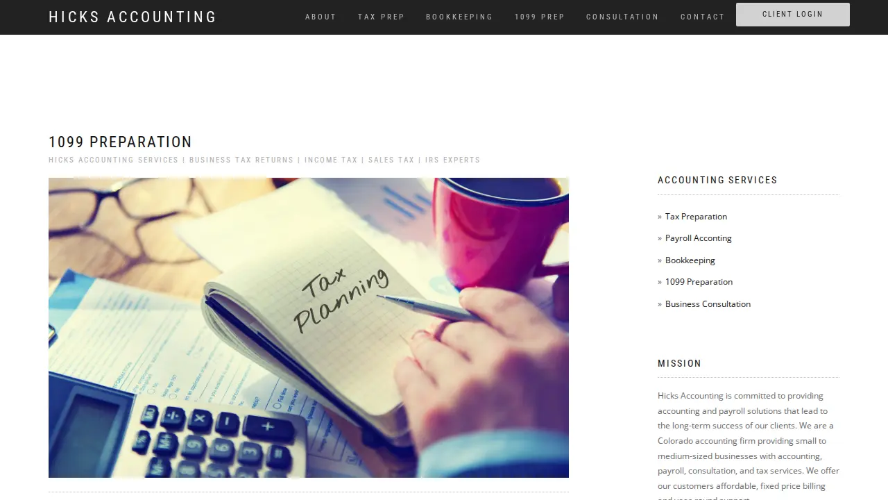 Hicks Accounting Service Inc. page