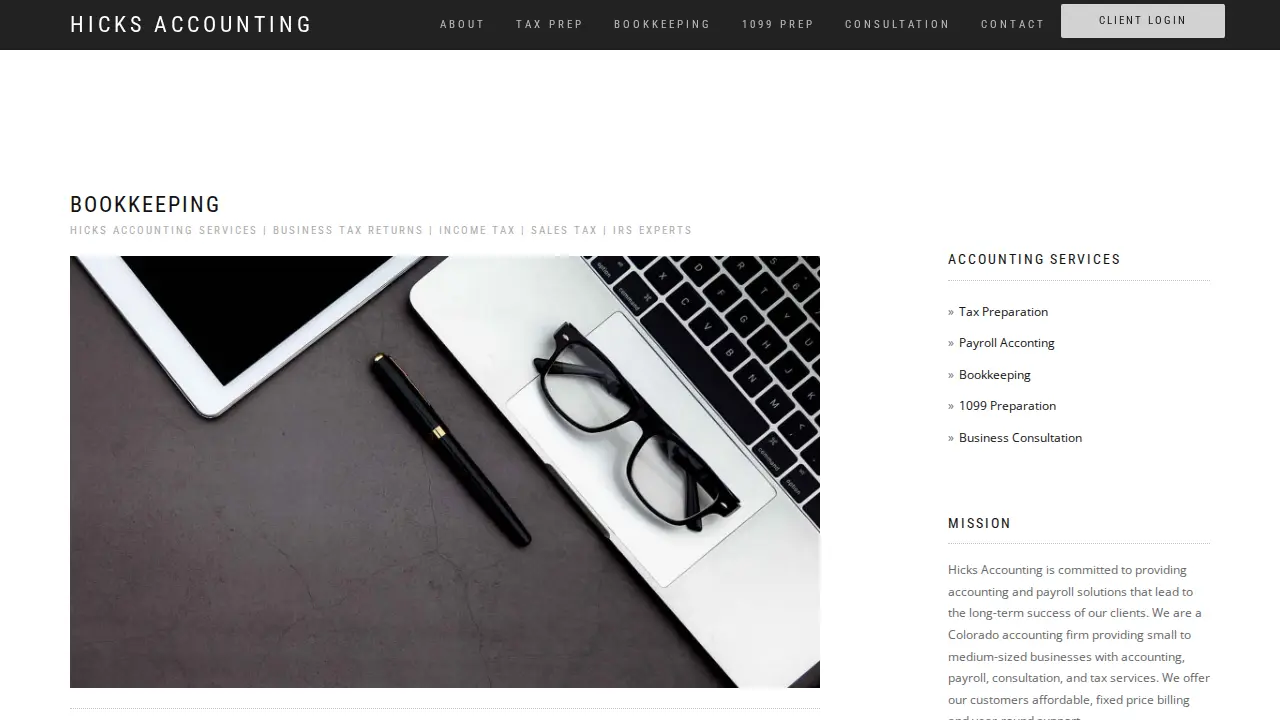 Hicks Accounting Service Inc. page