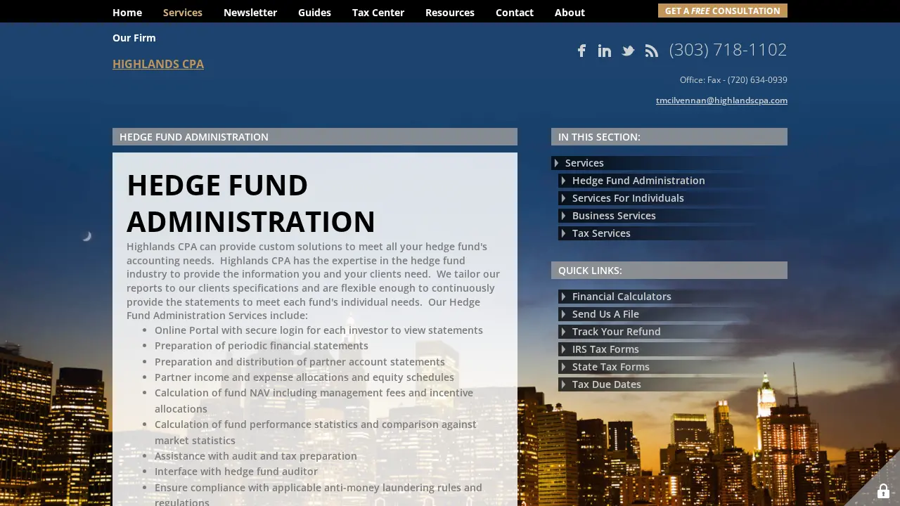 Highlands CPA, LLC page