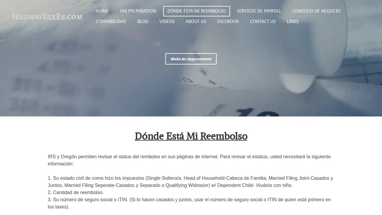 Higinio TaxEs LLC page