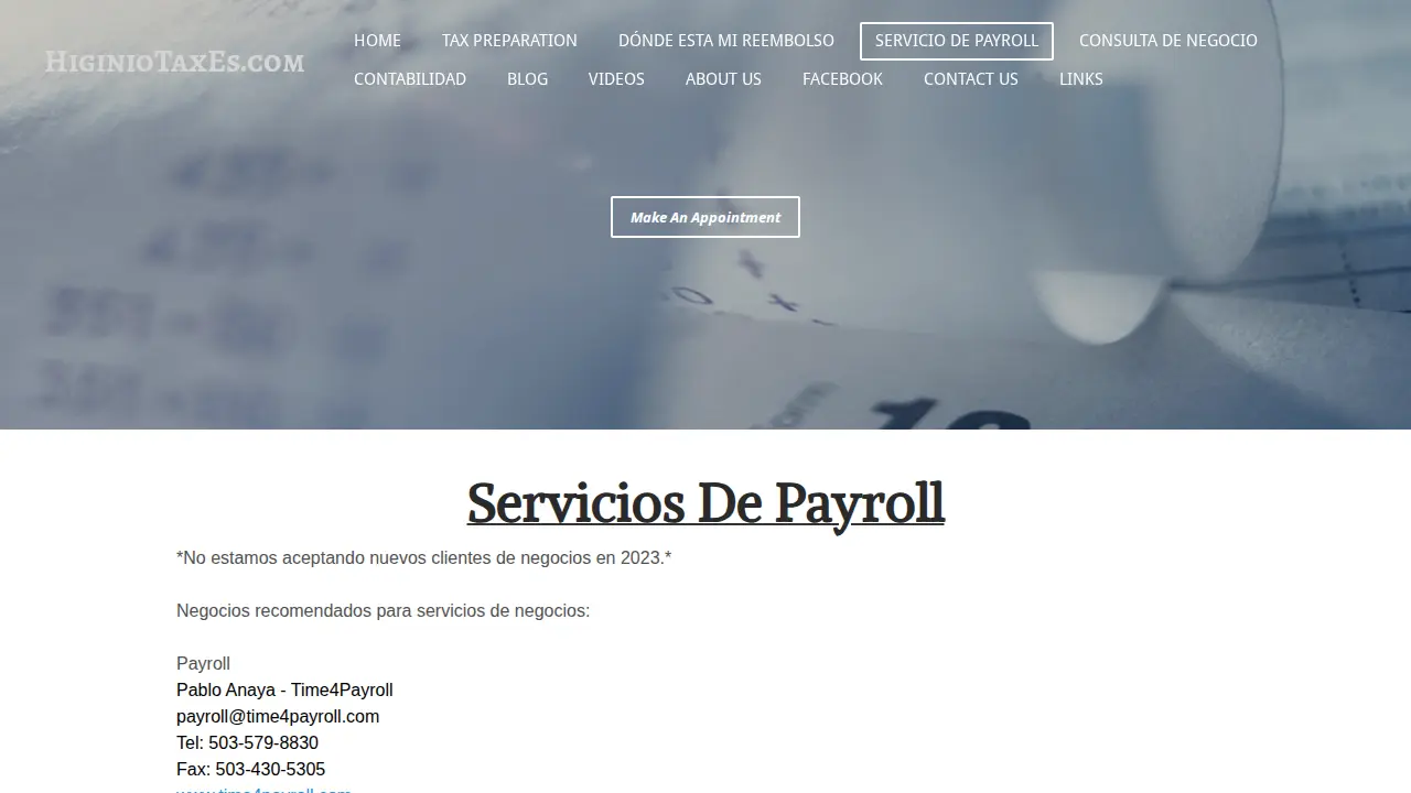Higinio TaxEs LLC page