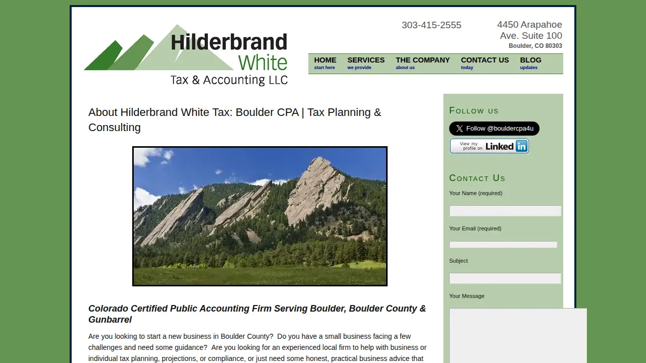 Hilderbrand White Tax & Accounting page