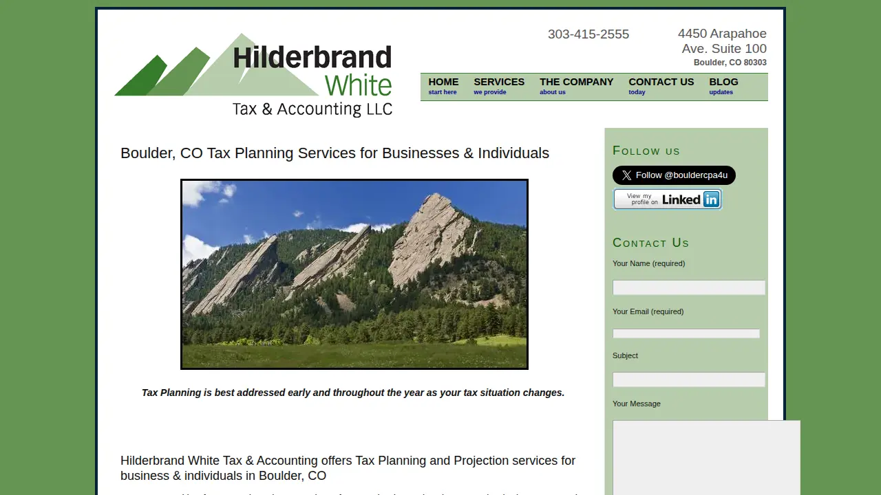 Hilderbrand White Tax & Accounting page