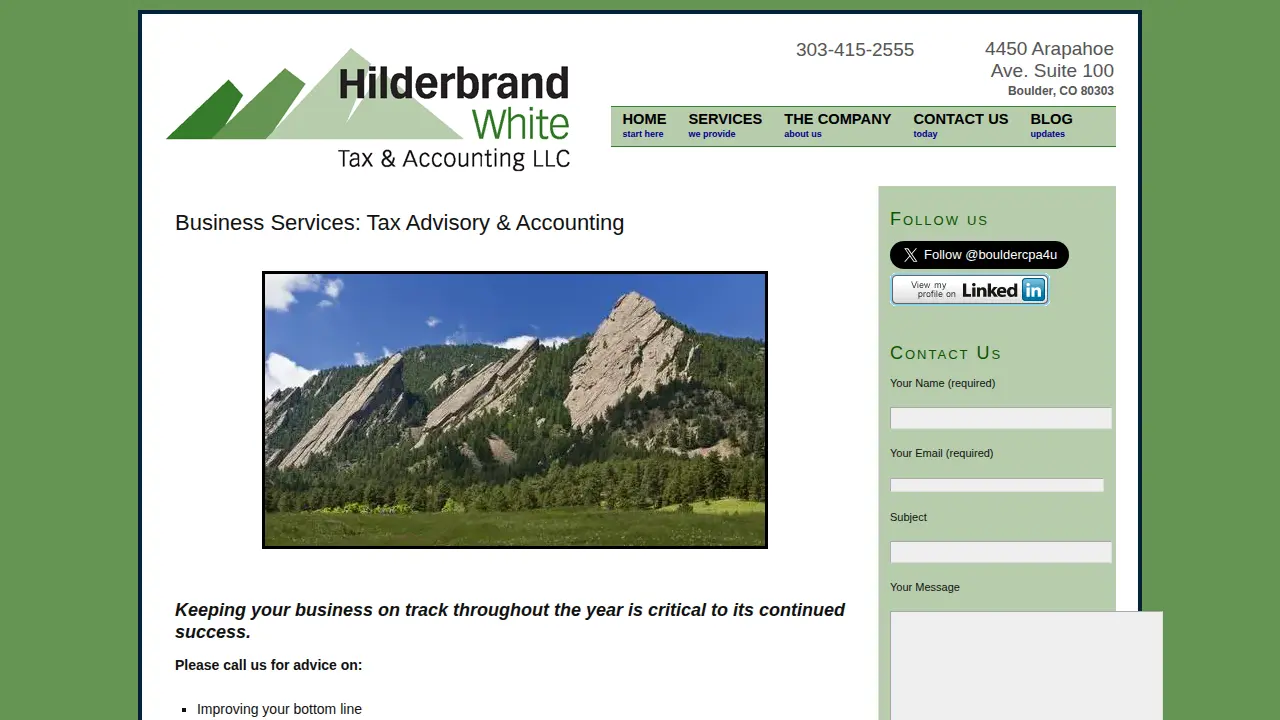 Hilderbrand White Tax & Accounting page