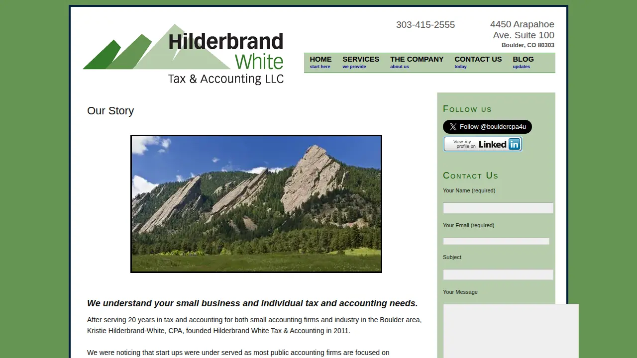 Hilderbrand White Tax & Accounting page