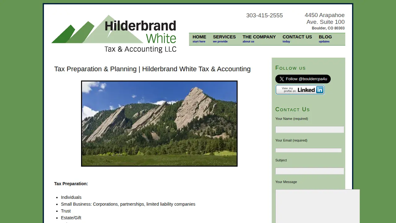 Hilderbrand White Tax & Accounting page