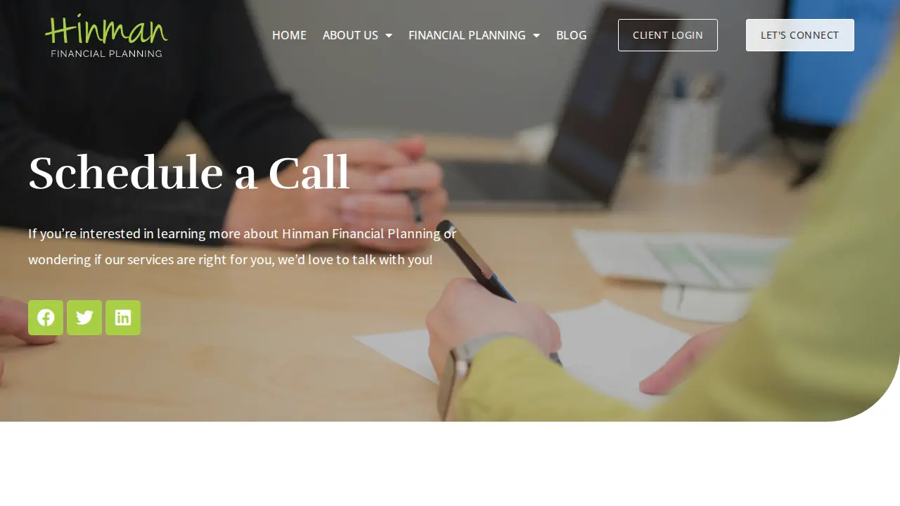 Hinman Financial Planning, Inc. page