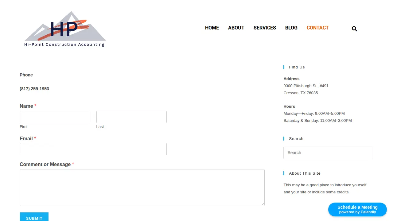 Hi-Point Construction Accounting page