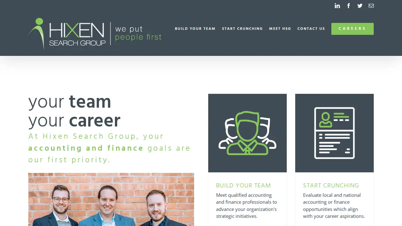 Hixen Search Group page