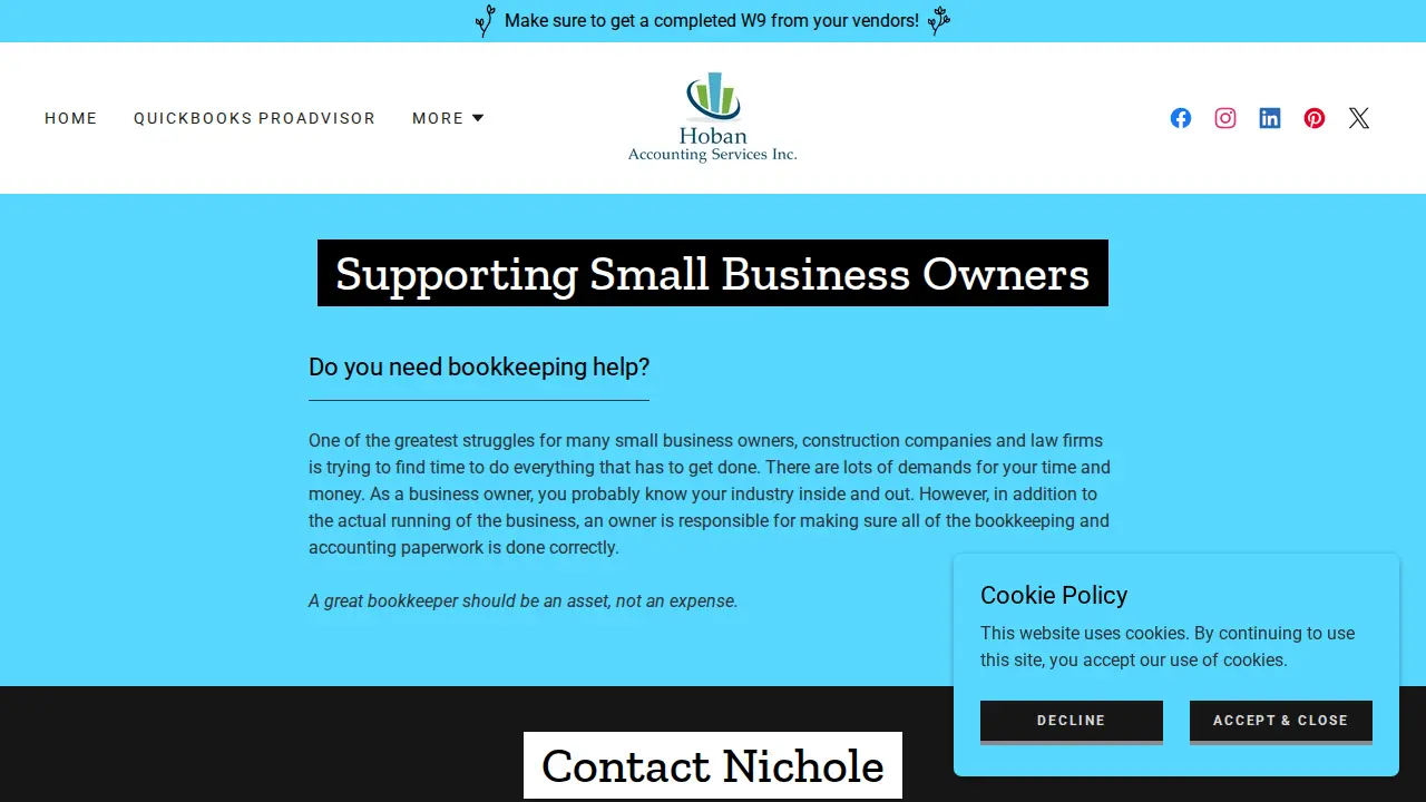 Hoban Accounting Services Inc. page