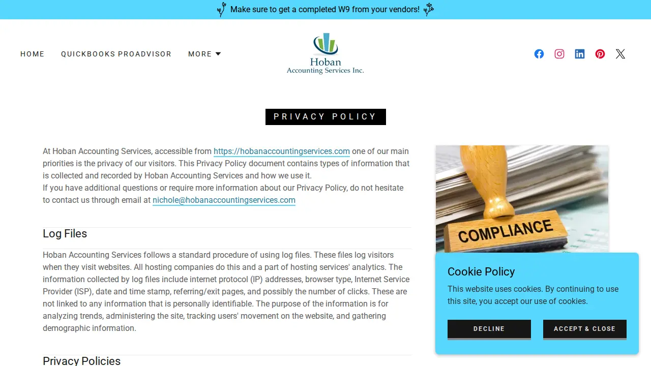 Hoban Accounting Services Inc. page