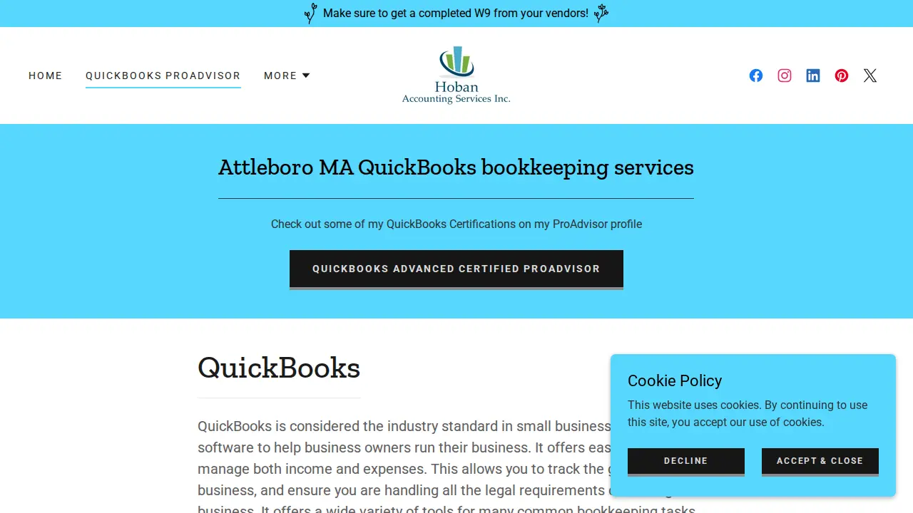 Hoban Accounting Services Inc. page