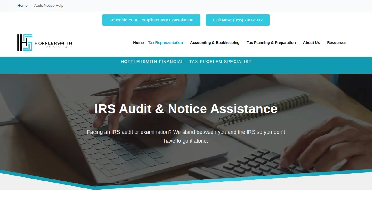 HofflerSmith Financial Services page