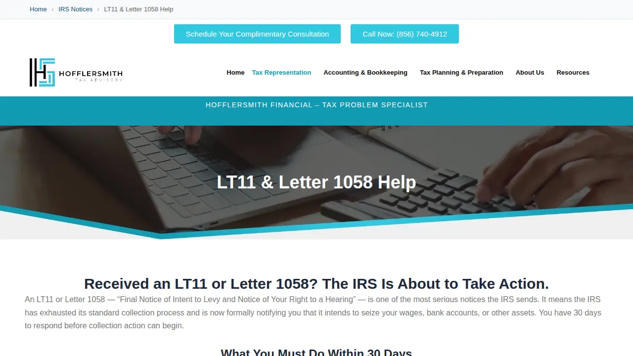 HofflerSmith Financial Services page
