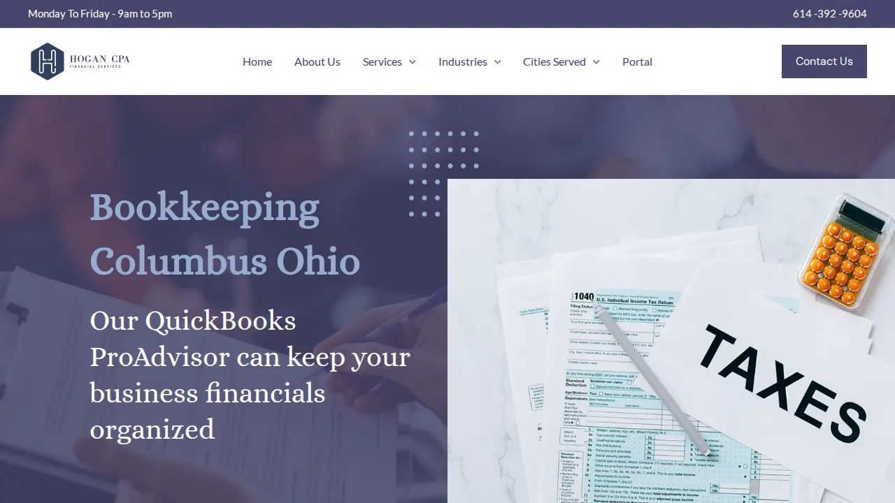 Hogan CPA Financial Services page