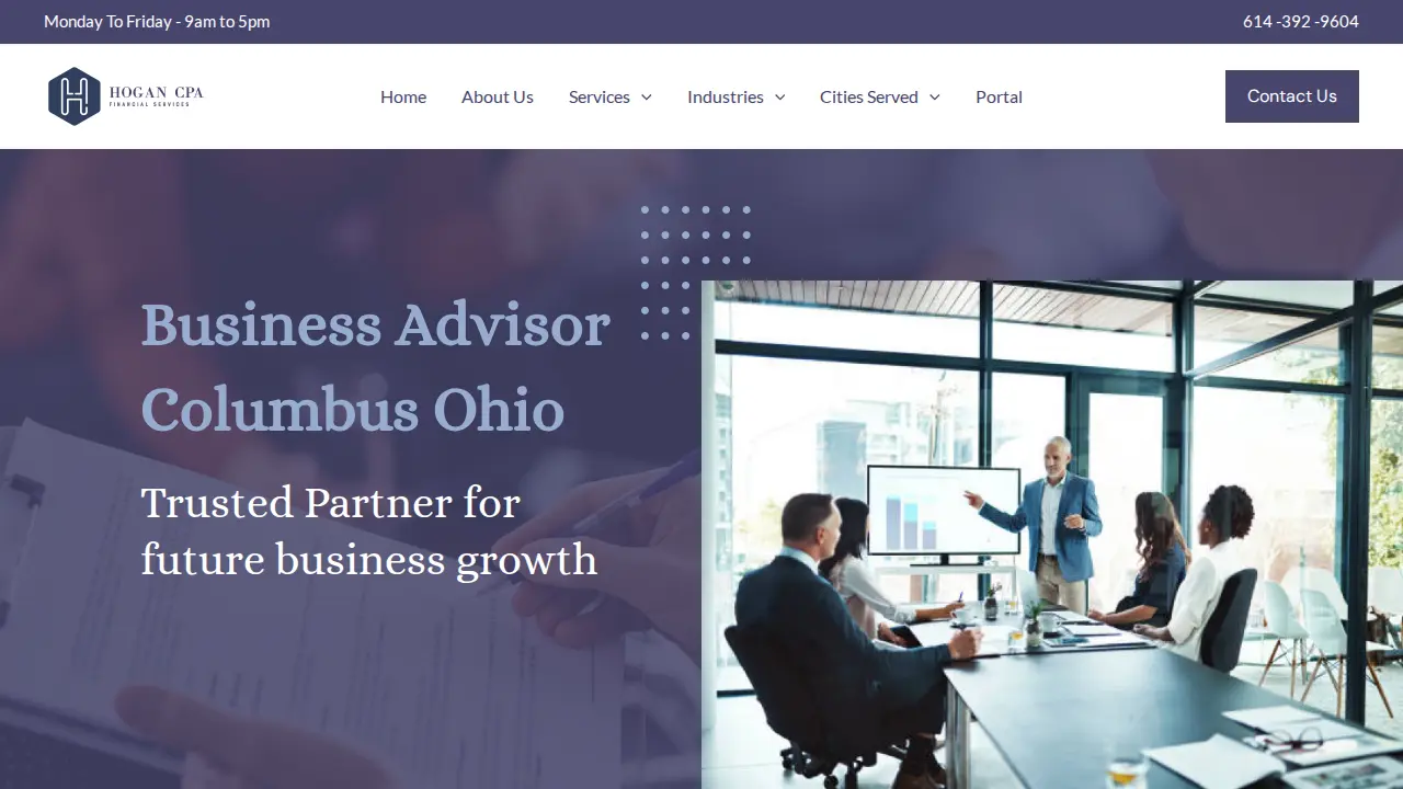 Hogan CPA Financial Services page