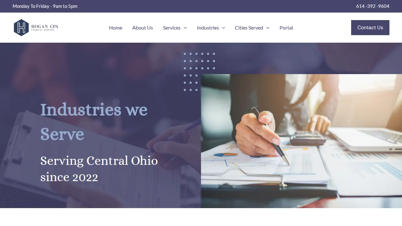 Hogan CPA Financial Services page