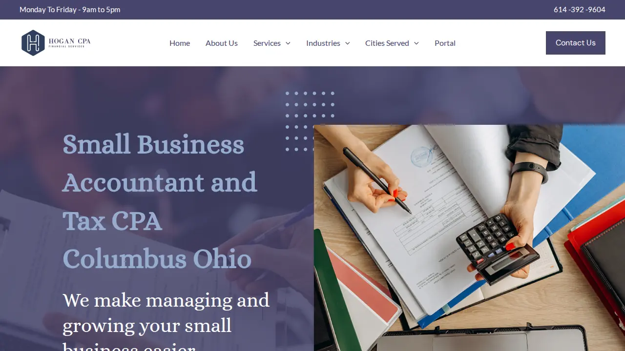 Hogan CPA Financial Services page