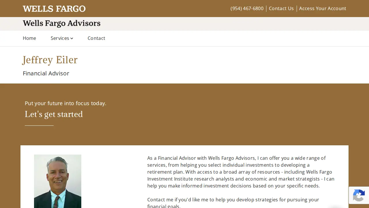 Wells Fargo Advisors page
