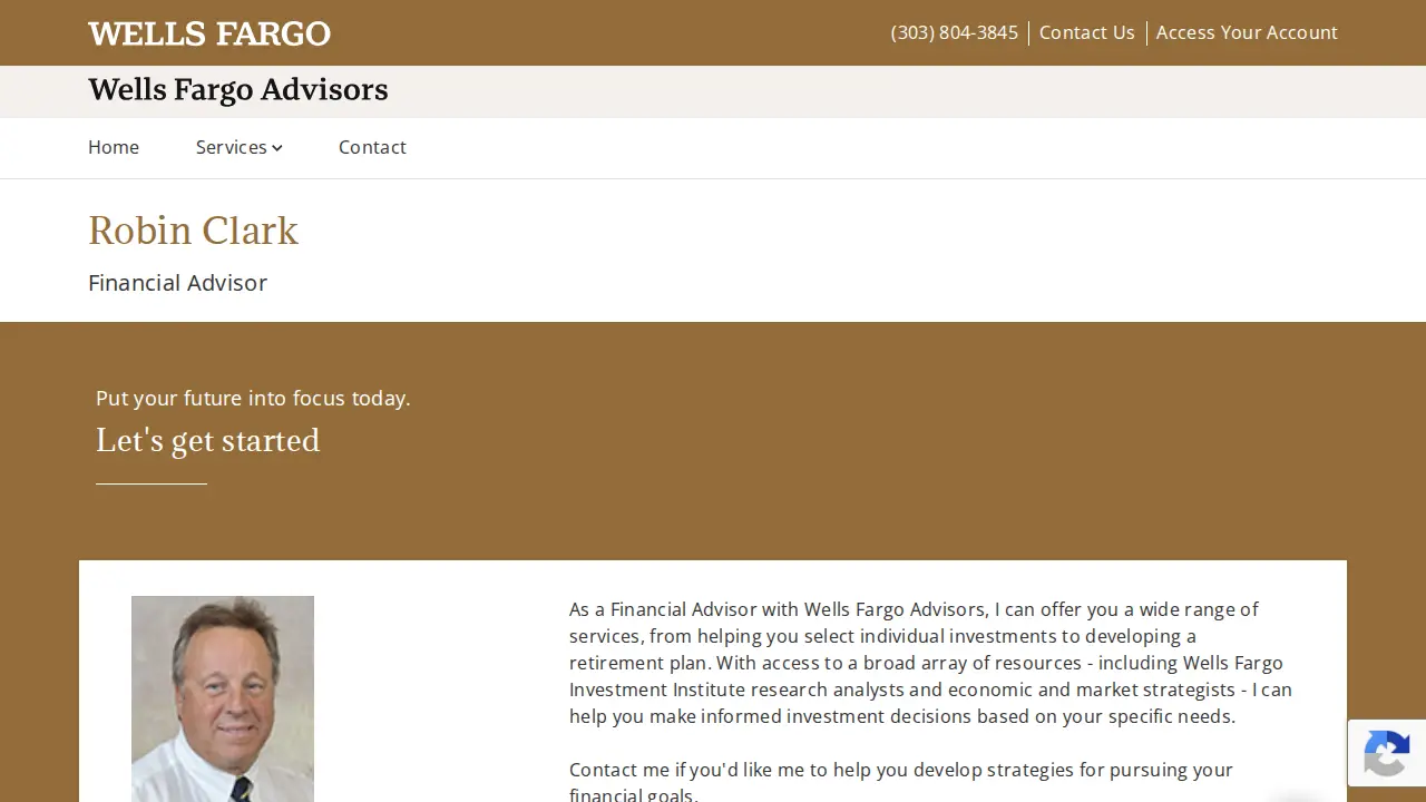 Wells Fargo Advisors page