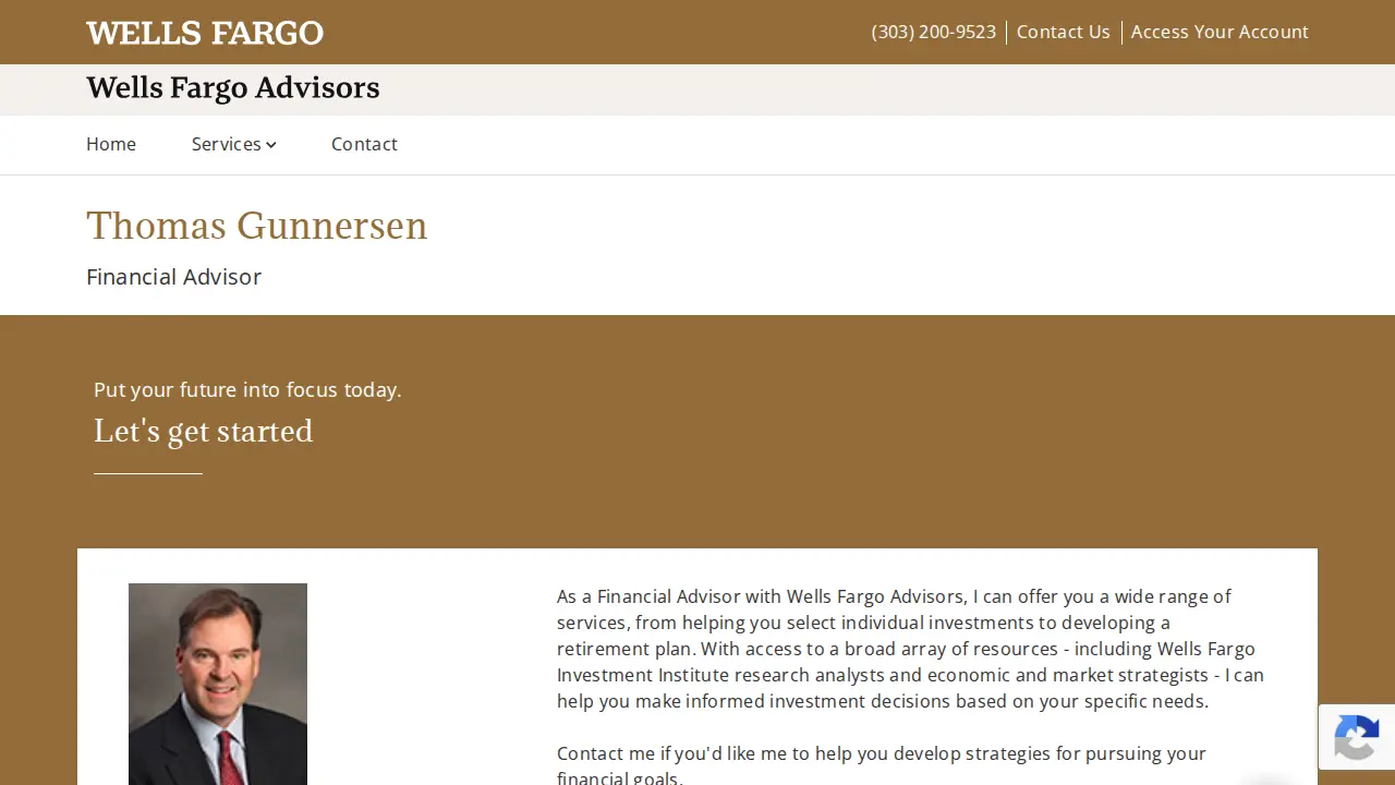 Wells Fargo Advisors page