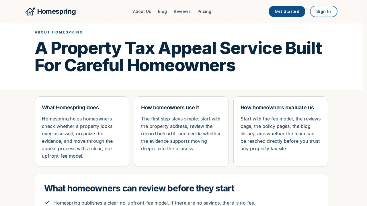 Homespring page