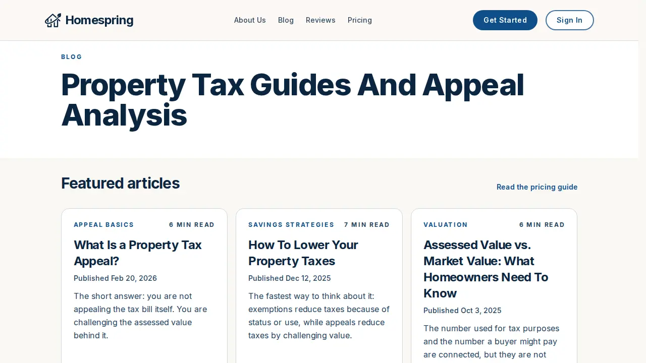 Homespring page