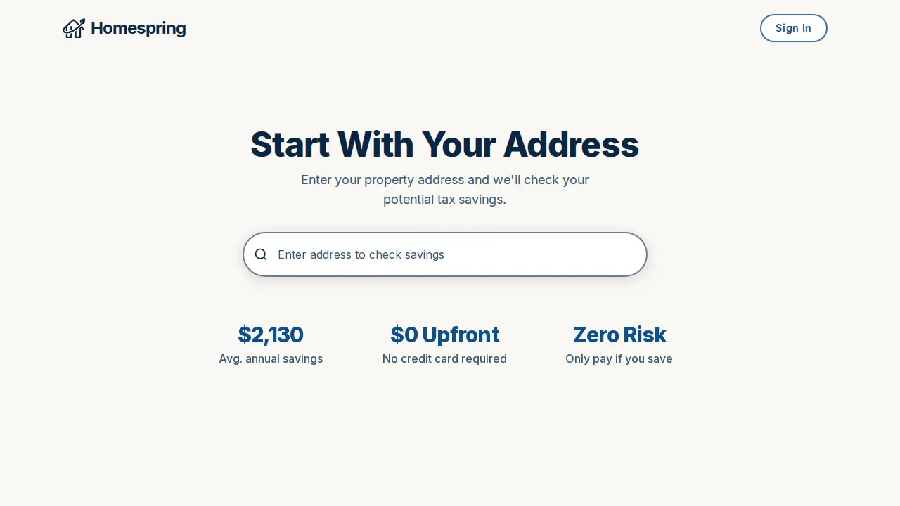 Homespring page