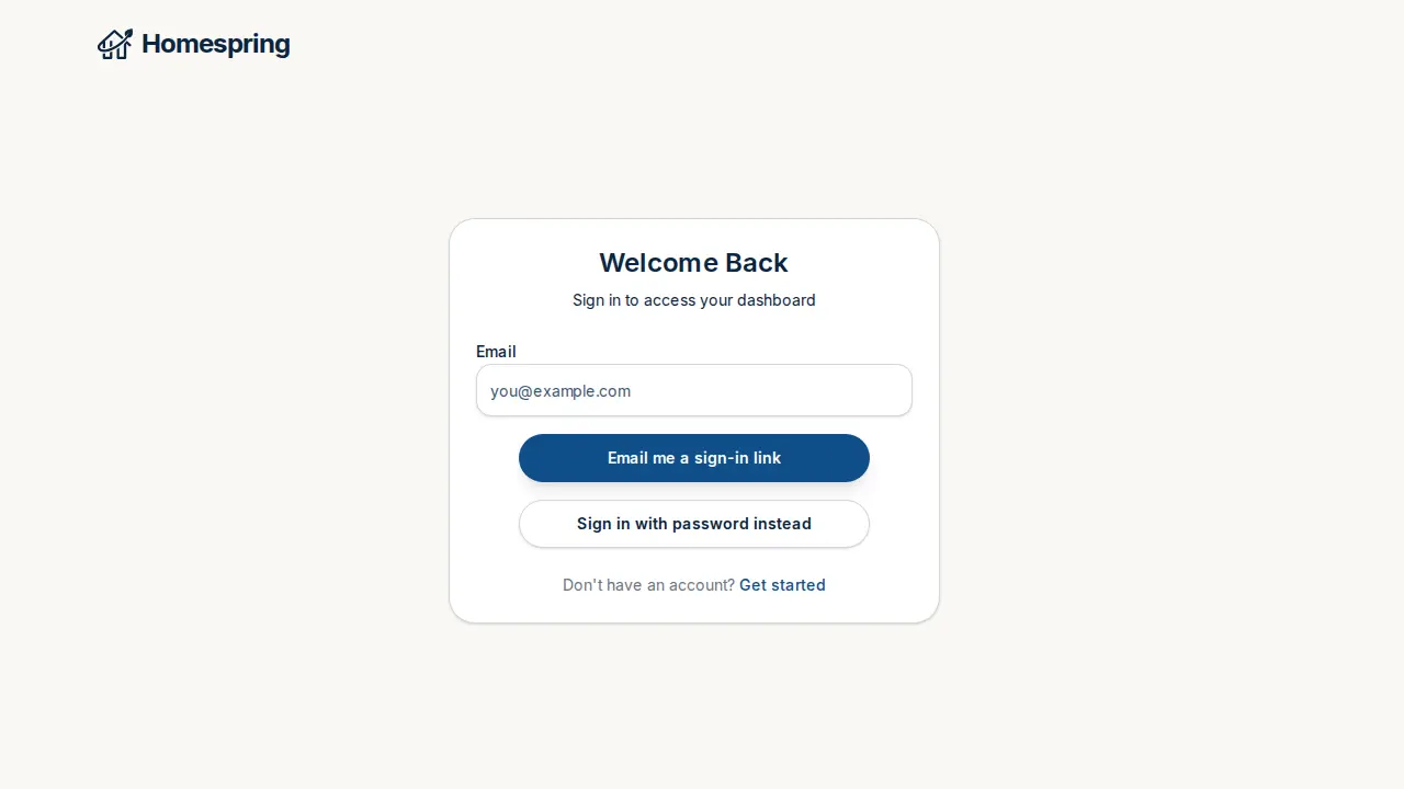 Homespring page