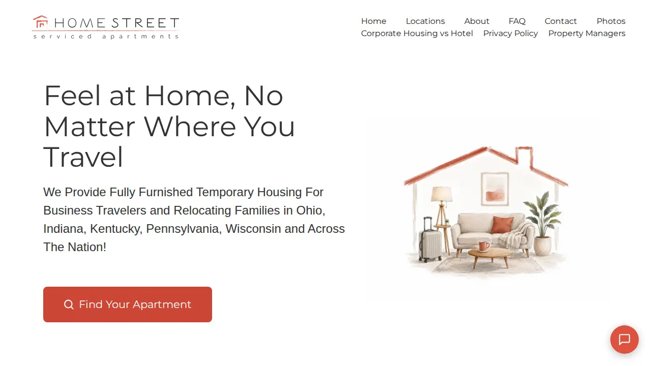 Home Street Serviced Apartments website