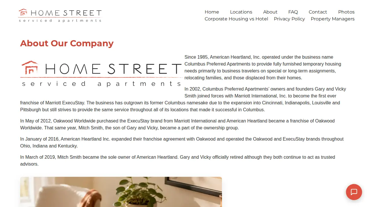 Home Street Serviced Apartments page