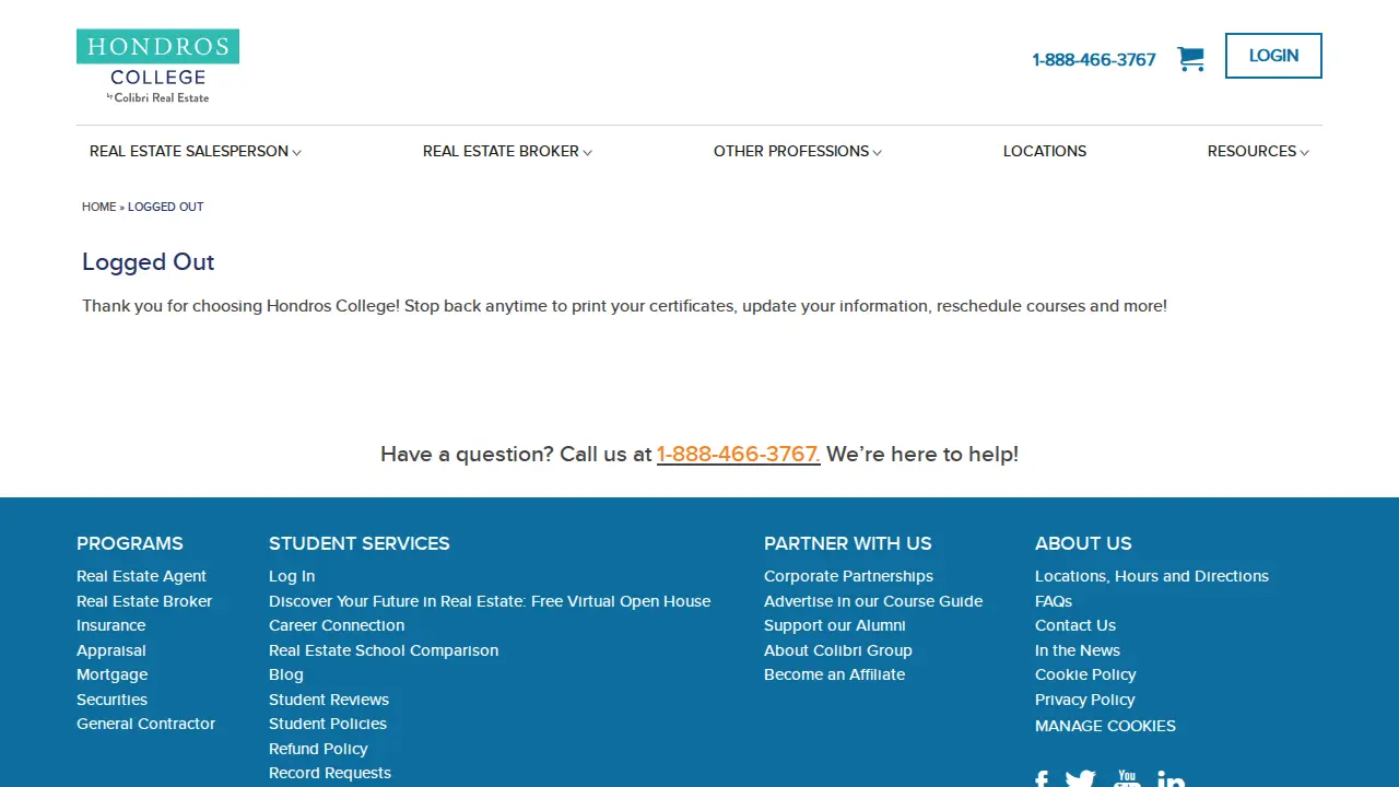 Hondros College of Business page