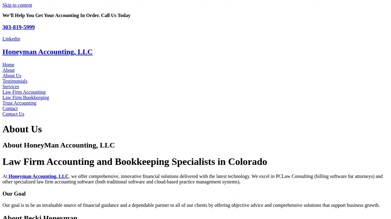 Honeyman Accounting, LLC page
