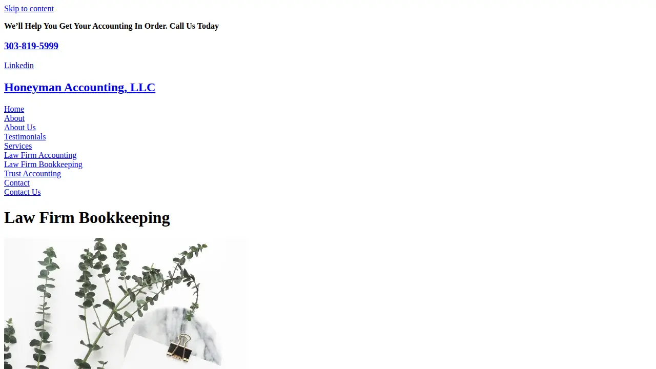 Honeyman Accounting, LLC page