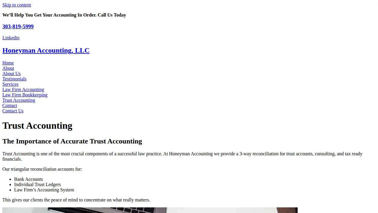 Honeyman Accounting, LLC page